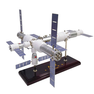 中国国际空间站模型天宫神舟天和天舟仿真人造卫星合金纪念品摆件
