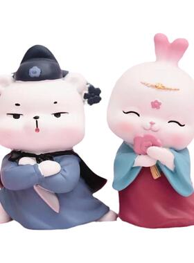 手办汉服公仔可爱风桌上小摆件