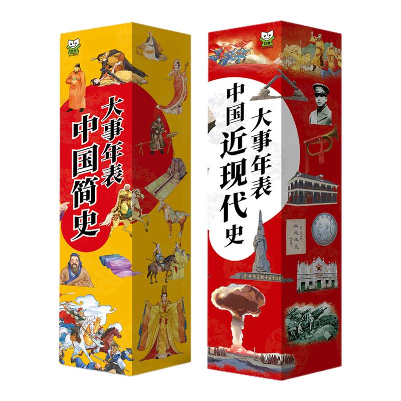 中国近现代史简史大事年表历史中国历史年表小学生版历史挂图时间轴长卷思维导图王朝更替顺序表基础知识复习工具中国简史近代历史