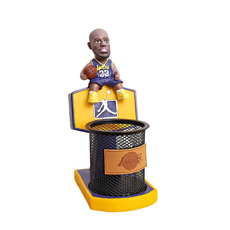 篮球笔筒nba摆件科比詹姆斯手办