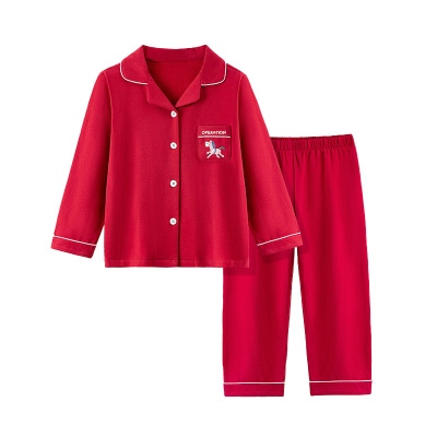猫人a类本命年红新年儿童家居服
