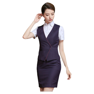 厦航空姐制服职业套装女酒店置业顾问前台迎宾工作服珠宝店工装秋