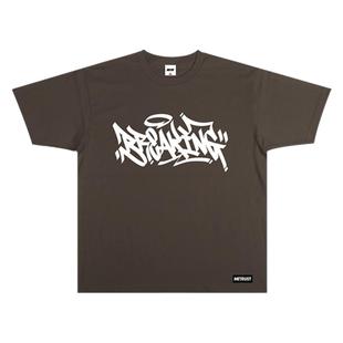 蜜丘琳BREAKING涂鸦BBOY小领口短袖 街舞嘻哈滑板说唱重磅短袖