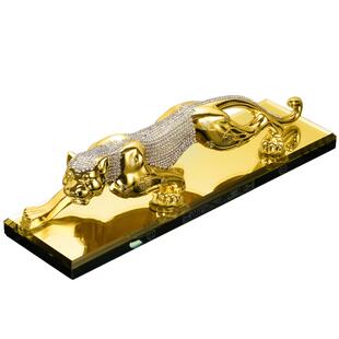 汽车香水摆件金钱豹子老虎车内中控台大气男士车载车内装饰用品