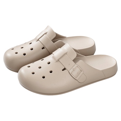 朴西夏季新款复古包头博肯洞洞鞋