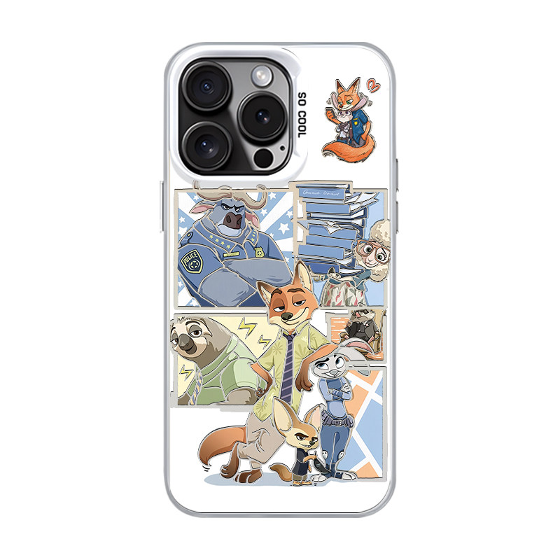 疯狂动物城适用苹果16promax手机壳iphone14plus镂空15Pro尼克朱迪12mini狐狸13兔子11情侣1