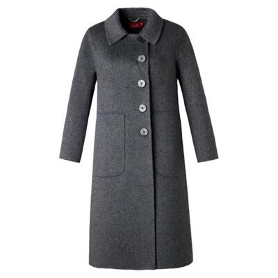 太嘉双面羊毛大衣长款羊毛呢外套