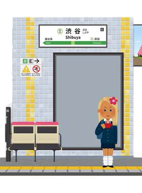 插画小人亚克力插卡立牌