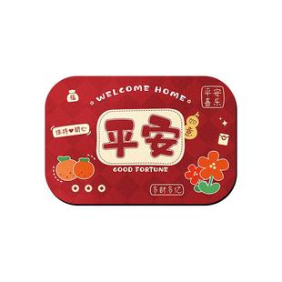 浴室地垫卫生间吸水防滑垫厨房喜庆新年马年硅藻泥厕所门口脚垫子