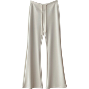 日韩系优可丝铜氨棉微喇叭阔腿裤女春夏洋气质简约显瘦百搭休闲裤