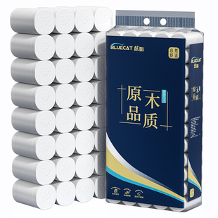 蓝猫5层卷纸卫生纸72卷9.6斤厕纸家用实惠纸巾卷筒纸无芯厕所手纸