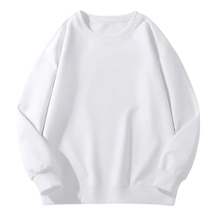 简木迹440克加绒加厚圆领重磅卫衣男秋冬季美式潮牌宽松大码外套