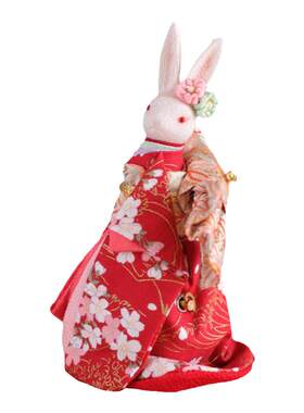 小樽日式和服兔子音乐盒圣诞礼物