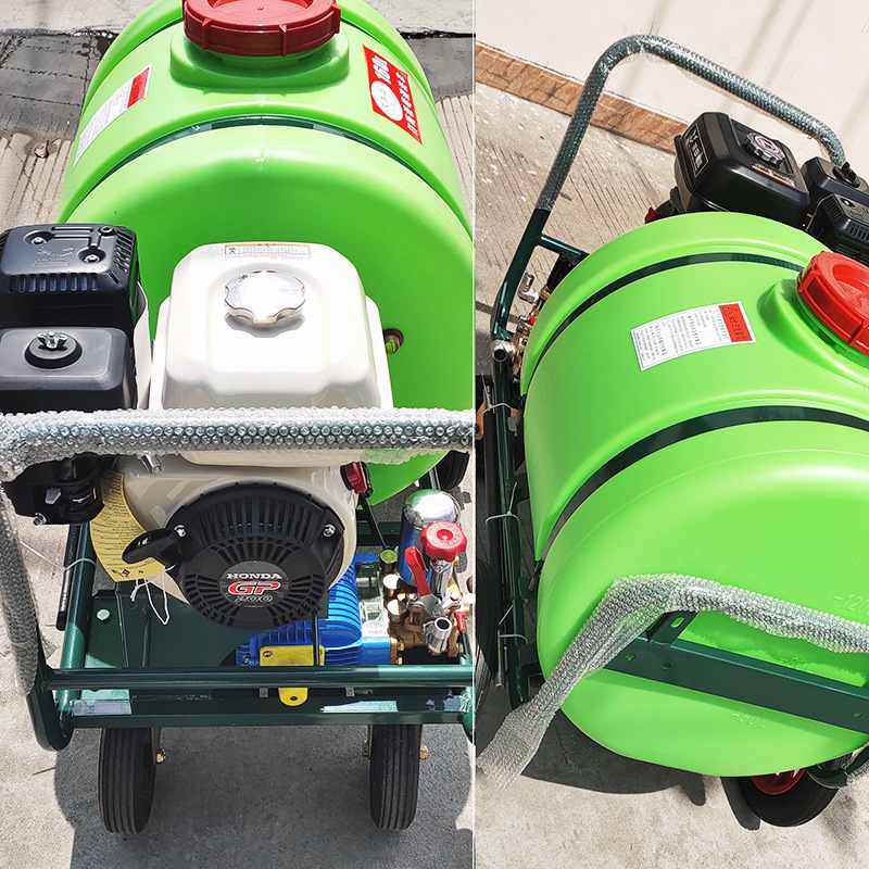 联龙汽油机160升本农用田手推园林机打药车高压泵喷雾机雾化300L