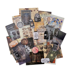 JunkJournal复古暗黑素材包TN旅行星座骷髅植物手帐装饰平板摆拍