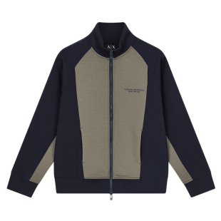Armani/阿玛尼AX 男士潮牌拼色时尚开衫卫衣 XM002937 AF13047