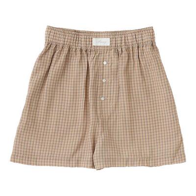 MOUSSY 夏季新品薄款宽松高腰格纹沙滩裤家居裤010IS431-3831