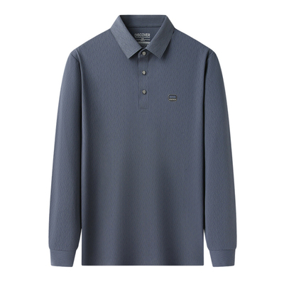 皮尔卡丹男士长袖T恤高档翻领品质男装Polo衫2025新款中年爸爸装