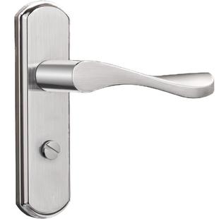 卫生间门锁无钥匙洗手间厕所浴室通用型室内不锈钢门把手单舌家用