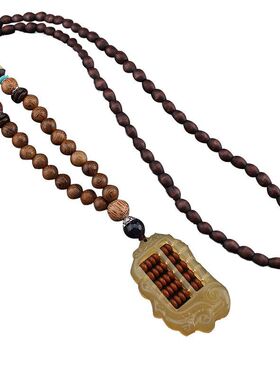 民族风棉麻长款毛衣链