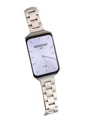 适用小米手环10pro手表表带9Pro腕带细款8pro三珠钢带红米redmiwatch6/5/4金属运动替换带男女生透气黑色银色