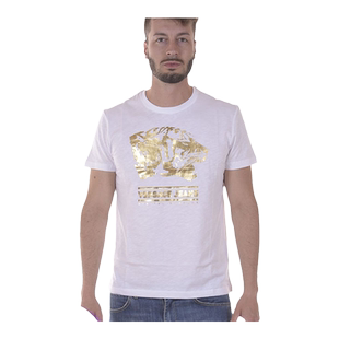 VERSACE JEANS范思哲品牌男士时尚休闲舒适简约短袖T恤B3GPA782