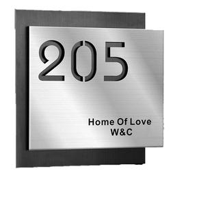 门牌号2026新款不锈钢定制高级感公司厂房商用商铺小区楼栋标识轻奢创意号码牌家用个性房号入户门楼层数字贴