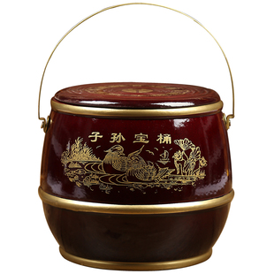 结婚用陪嫁实木子孙桶新婚嫁妆婚礼红木婚嫁婚庆用品大全喜庆女方