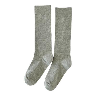 春夏纯棉小腿袜女黑白灰色无骨袜