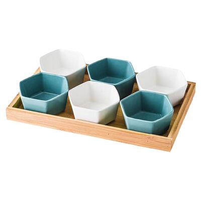 民宿围炉煮茶六角点心碟酒吧果盘