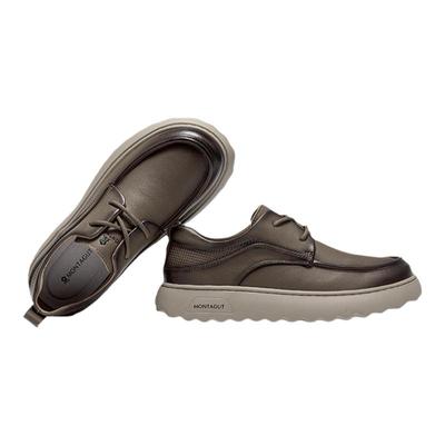 Montagut/梦特娇男士商务休闲皮鞋 秋冬真皮软底软面通勤运动皮鞋