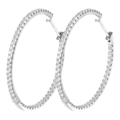 D色莫桑石满钻耳圈简约