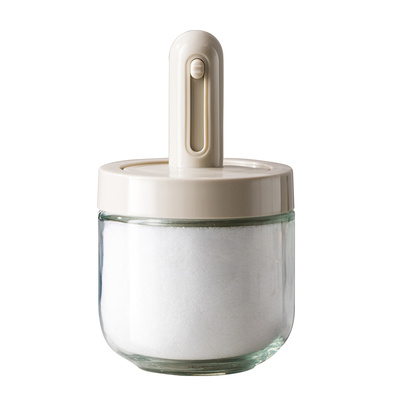 爱仕达伸缩盐罐勺盖一体调料罐厨房家用密封防潮调味瓶收纳盒套装