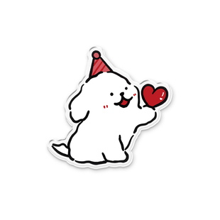 哈皮小狗墙壁改造遮丑神器墙面窟窿贴亚克力瓷砖美化贴贴画墙贴