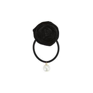 DODOGOGO珍珠花朵发圈女气质发绳2025新年高级感头饰发饰红色头绳