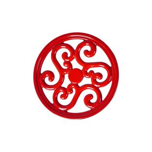 小幸福珐琅隔热垫耐高温防烫垫珐琅锅圆形新中式餐桌防滑餐盘垫