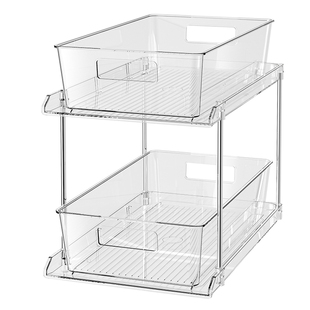 下水槽置物架抽拉式卫生间洗手台下沐浴用品收纳架浴室柜子分层架