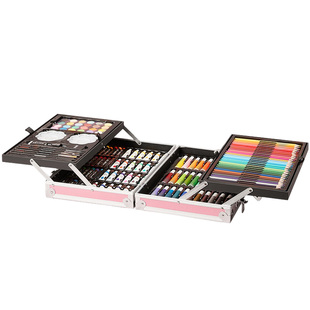 儿童画画套装绘画工具全套小女孩女童生日礼物小学生美术专用油画棒彩色画笔幼儿园可水洗无毒水彩笔套装礼盒