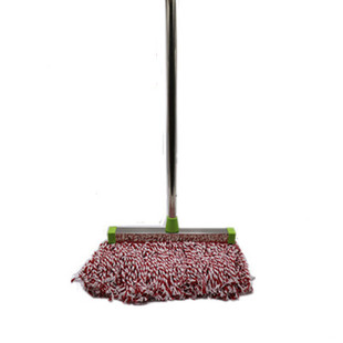 优质棉纱条状地拖把家用干湿两用圆头吸水纯白棉拖水拖把木柄拖把