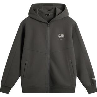 李宁外套男士春季长袖情侣连帽拉链卫衣宽松薄款上衣女针织运动服