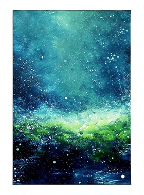 《星河之梦》客厅抽象艺术手绘油画办公室大幅装饰画玄关肌理定制