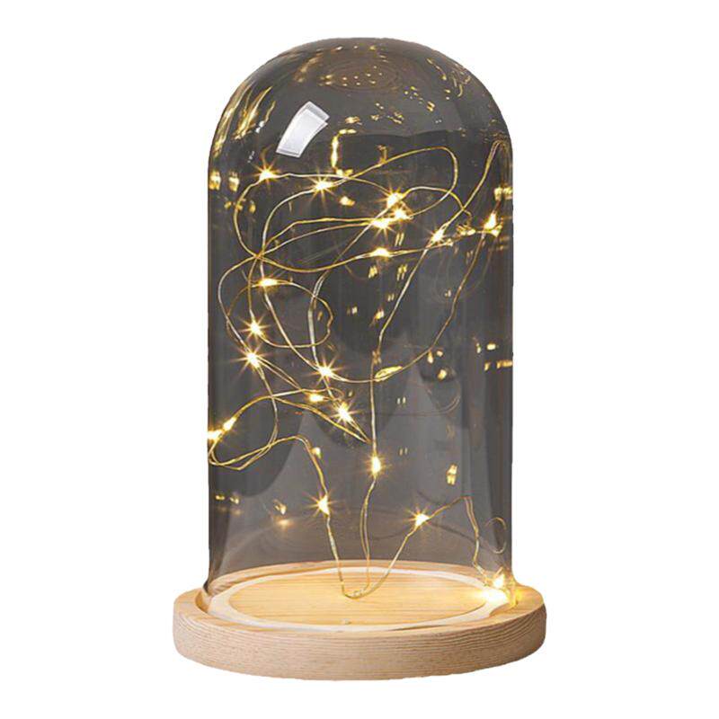 新款永生花玻璃罩防尘圆球罩手办摆件EVA防脱落卡扣灯串底带胶圈