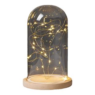 新款永生花玻璃罩防尘圆球罩手办摆件EVA防脱落卡扣灯串底带胶圈