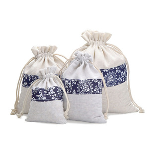 活性炭炭包袋子青花瓷香包香囊袋驱蚊包棉麻空袋定制企业商标logo