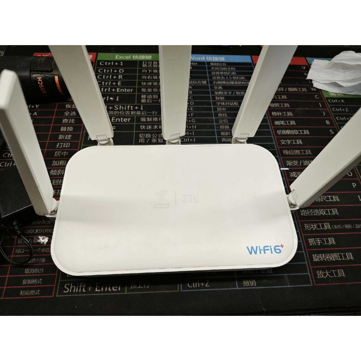 【议价-可维修】中兴E1630电信版WiFi6路由器， 功能完好。天线完