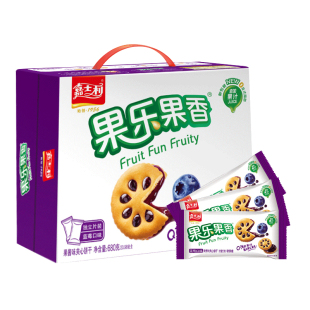 嘉士利果乐果香果酱夹心饼干礼盒680g休闲零食大礼包代餐饱腹整箱