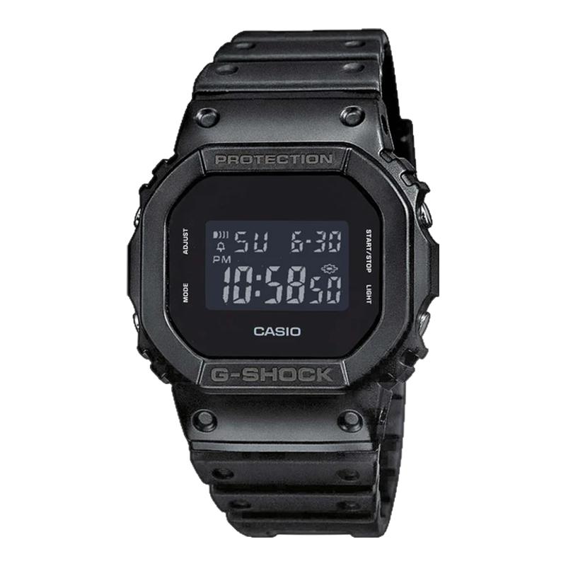 Casio卡西欧G-Shock纯黑小方块陈冠希同款手表男女表DW-5600BB-1