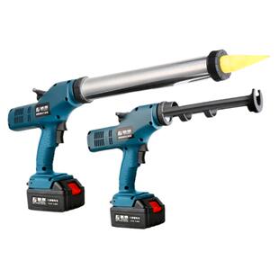 藤原电动玻璃胶枪充电硅酮胶枪打胶枪压胶枪勾缝填缝双管美缝胶枪