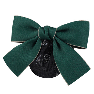 头花女网兜护士银行职业发网盘头发酒店餐饮服务员绿色系发夹发饰