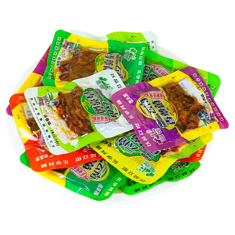 包邮品世香蕈菌麻辣鲜香烧烤味云南特产即食云南菌小吃零食